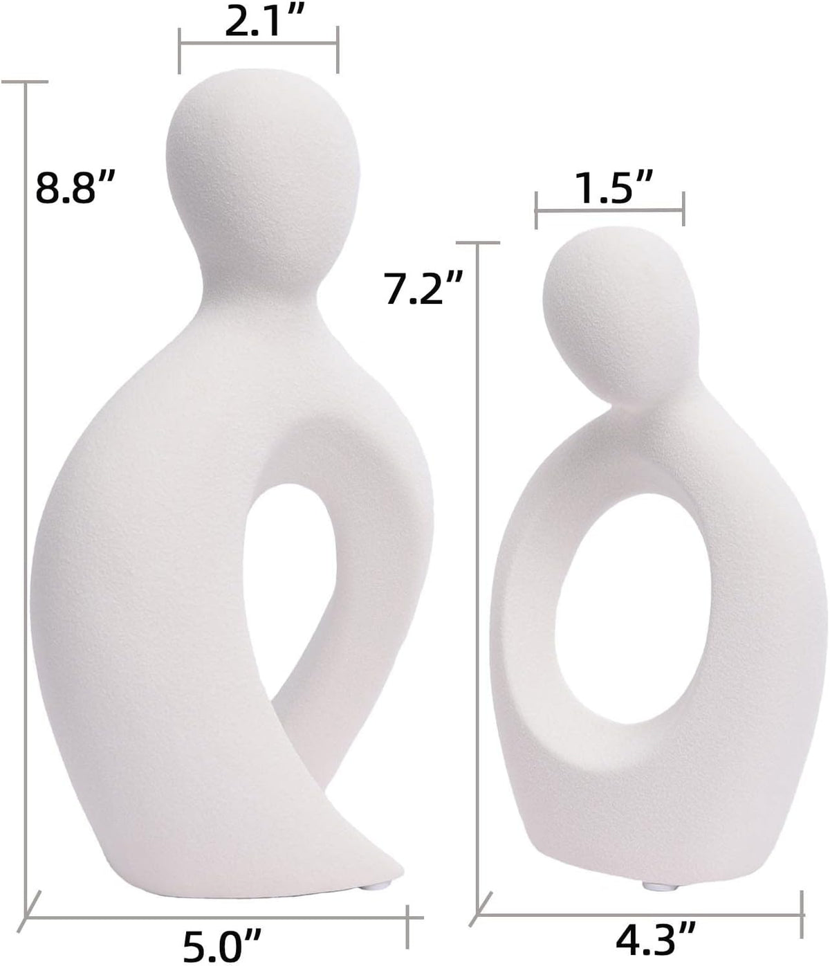 White Abstract Lover Home Statue