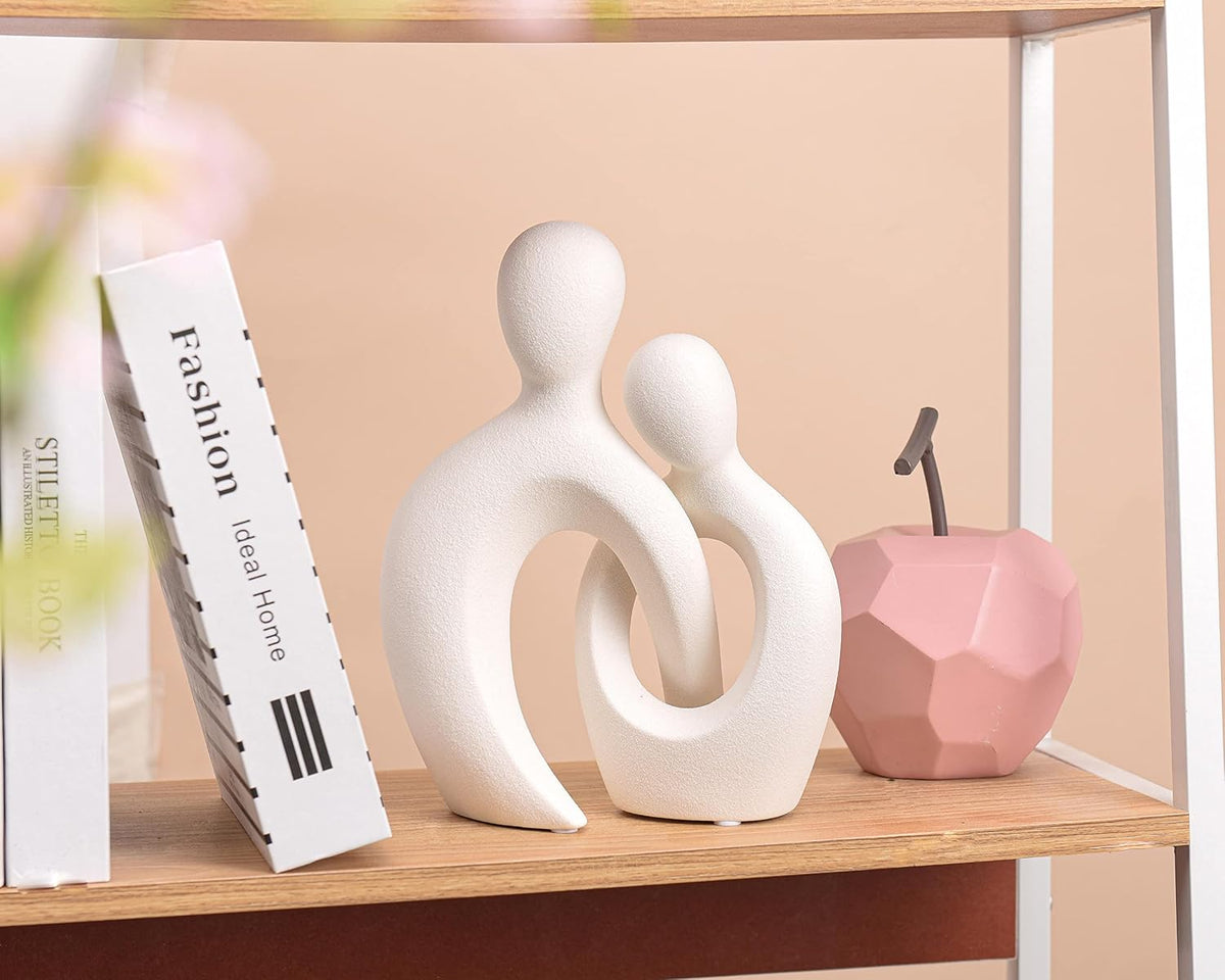 White Abstract Lover Home Statue