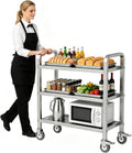Heavy‑Duty Rolling Stainless Steel Utility Cart